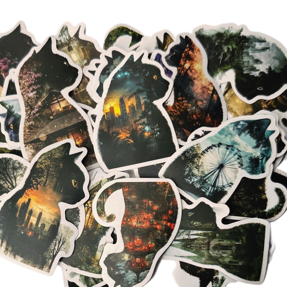 Cat Silhouette Stickers